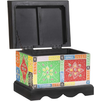 vidaXL Storage Box Multicolour 40 x 30 x 30 cm Solid Mango wood