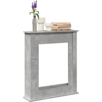 vidaXL Fireplace Surround Concrete Grey 75x20x87.5 cm Engineered Wood