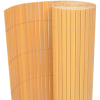 vidaXL Double-Sided Garden Fence PVC 90x500 cm Yellow