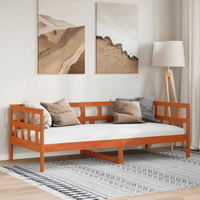 vidaXL Day Bed without Mattress Wax Brown 80x200 cm Solid Wood Pine
