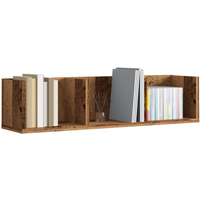 vidaXL CD Wall Shelf Old Wood 75x18x18 cm Engineered Wood