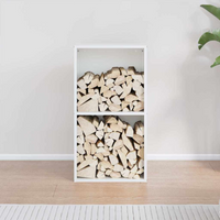 vidaXL Firewood Rack White 40x30x75 cm Cold-rolled steel