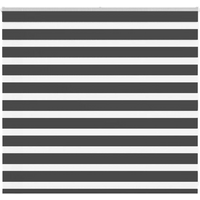 vidaXL Zebra Blind Black 165x100 cm Fabric Width 160.9 cm Polyester