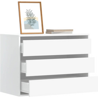 vidaXL Corner Chest of Drawers White 80x41x58 cm Engineered Wood