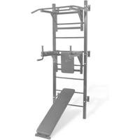vidaXL Wall-mounted Multi-functional Fitness Power Tower Black