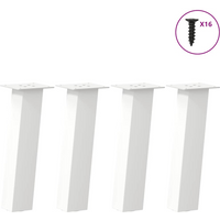 vidaXL Coffee Table Legs 4 pcs White 30 cm Steel