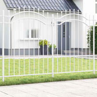 vidaXL Garden Fence White 190 cm Powder-coated steel