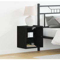 vidaXL Floating Shelf 2 pcs Black 40 x 28.5 x 40 cm Engineered wood