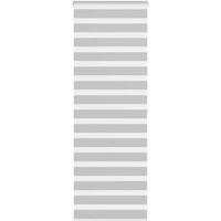 vidaXL Zebra Blind Light Grey 90x200 cm Fabric Width 85.9 cm Polyester