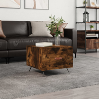 vidaXL Coffee Table Smoked Oak 50x50x40 cm Engineered Wood