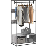 vidaXL Wardrobe Grey Sonoma 90x50x180 cm Engineered Wood
