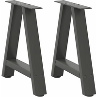 vidaXL Coffee Table Legs A-Shaped 2 pcs Anthracite 38x(42-43) cm Steel