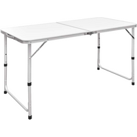 vidaXL Foldable Camping Table Height Adjustable Aluminium 120 x 60 cm