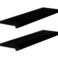 vidaXL Window Sills 2 pcs Dark Brown 80x20x2 cm Solid Wood Oak