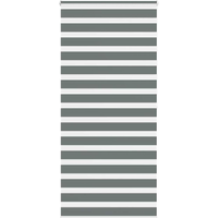 vidaXL Zebra Blind Dark Grey 100x200 cm Fabric Width 95.9 cm Polyester