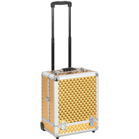 vidaXL Make-up Trolley 35x29x45 cm Gold Aluminium