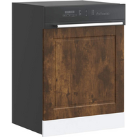 vidaXL Dishwasher Panel Porto Smoked Oak 60x1.5x67 cm Engineered Wood