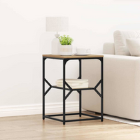 vidaXL Side Table Artisan Oak 41 x 40 x 60 cm