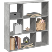 vidaXL Room Divider Bookcase Concrete Grey 102x29x103.5 cm Engineered Wood