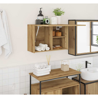 vidaXL Bathroom Wall Cabinet Artisan Oak 60x25x40 cm Engineered Wood
