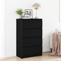 vidaXL Sideboard Black Oak 60x35x98.5 cm Engineered Wood