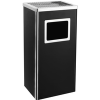 vidaXL Ashtray Dustbin Hotel 45 L Steel Black