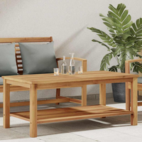 vidaXL Coffee Table Brown 110 x 55 x 45 cm Solid teak wood