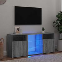 vidaXL TV Cabinet with LED Lights Grey Sonoma 120x30x50 cm