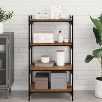 vidaXL Bookshelf Board 4 pcs Brown 60 x 40 x 1.5 cm Engineered wood