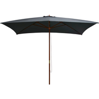 vidaXL Garden Parasol with Wooden Pole 200x300 cm Anthracite