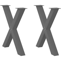 Dining Table Legs X-Shaped 70x(72-73) cm Steel