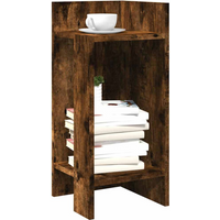 vidaXL Side Tables 2 pcs with Shelf Smoked Oak 25.5x27x60 cm