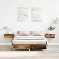 vidaXL Bed Frame No Mattress Old Wood 120x190 cm Small Double Engineered Wood