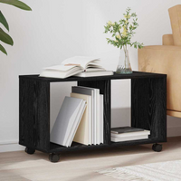vidaXL End Table Black oak 72 x 33 x 42.5 cm Engineered wood