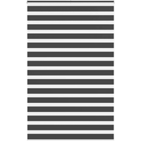 vidaXL Zebra Blind Black 140x230 cm Fabric Width 135.9 cm Polyester