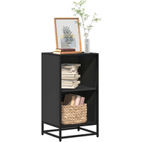 vidaXL Book Cabinet Black 40x35x76 cm Engineered Wood