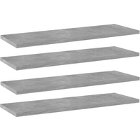 vidaXL Bookshelf Boards 4 pcs Concrete Grey 60x20x1.5 cm Engineered Wood