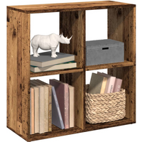 vidaXL Room Divider Bookcase Old Wood 69.5x29x69.5 cm Engineered Wood