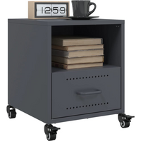 vidaXL Bedside Cabinets 2 pcs Anthracite 36x39x43.5 cm Steel