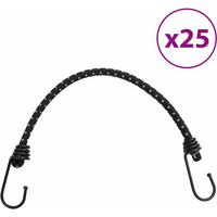vidaXL Bungee Cords with Reflective Strips and Hooks 25 pcs 38 cm