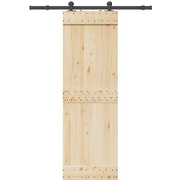 vidaXL Sliding Door Hardware Kit 152.5 cm Steel Black