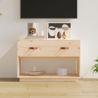 vidaXL TV Cabinet 90x40x60 cm Solid Wood Pine