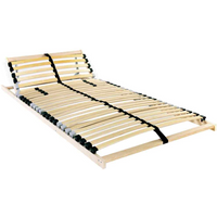 vidaXL Slatted Bed Base Brown 100 x 190 cm Solid beech wood
