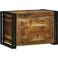 vidaXL Storage Box Brown and black 60 x 40 x 41 cm Solid mango wood