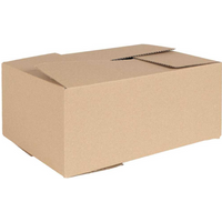 vidaXL Folding Box with Storage 50 pcs Brown 35 x 24 x 15 cm Cardboard
