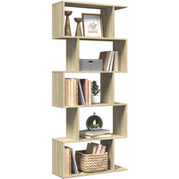 vidaXL Room Divider Bookcase 5-Tier Sonoma Oak 70x24x161 cm Engineered Wood