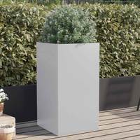 vidaXL Planter Silver 42x38x75 cm Galvanised Steel