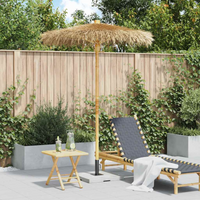 Tiki Umbrella with Banana Leaf Canopy Bamboo