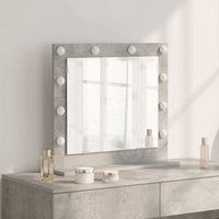 vidaXL Vanity Mirror with Mirror Concrete Grey 60 x 55 x 18 cm