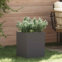 vidaXL Garden Planter Black 32 x 32 x 40 cm Cold-rolled steel